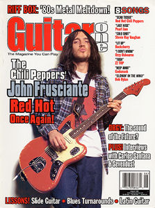 John Frusciante on Guitar One Cover 1999