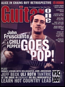 John Frusciante on Guitar One Cover 2001